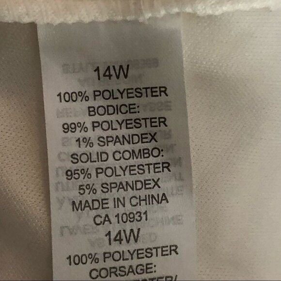 Laura Plus Off White Chiffon Ruffle Gown Size 14 Bridal Black Tie Formal - Picture 6 of 8